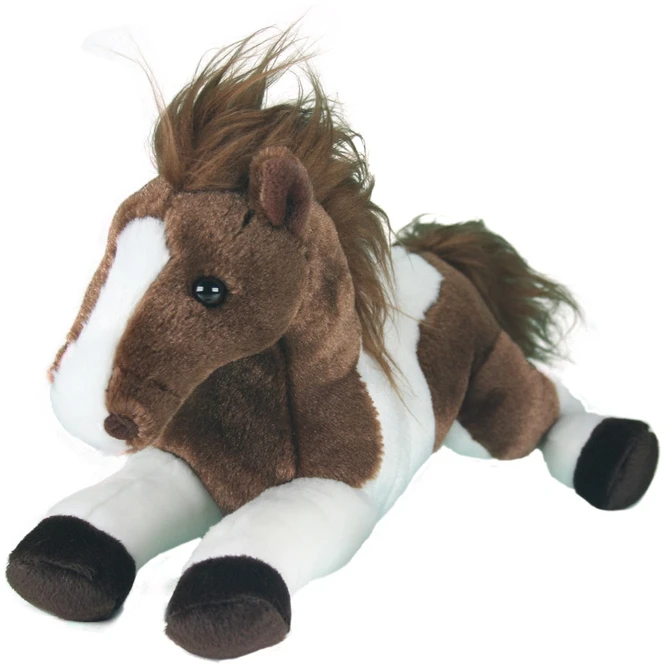 Besttoy - Plüsch Pferd - Gescheckt - Liegend 1 Besttoy - Plüsch Pferd - Gescheckt - Liegend