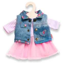 Puppen Tüllkleid Mit Jeansweste - Größe 28 Bis 35 Cm