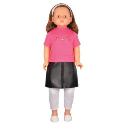 Besttoy - Puppenkleidung Für Josy - Lederrock -Trendiger Spielzeug-Discounter 223064 4016096396435 besttoy laufpuppe kleidung rock tshirt 01