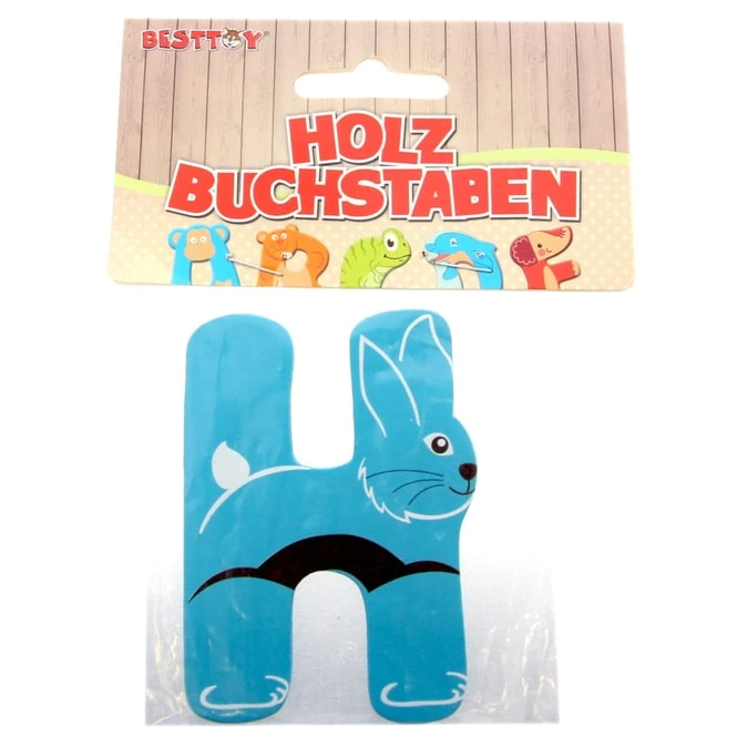 Besttoy - Holzbuchstabe - H - Blau 1 Besttoy - Holzbuchstabe - H - Blau