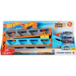 MATTEL Hot Wheels City - 2 In 1 Rennbahn-Transporter -Trendiger Spielzeug-Discounter 226357 887961925203 mattel hotwheels rennbahn transporter 04