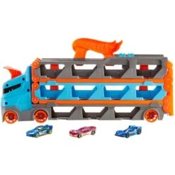 MATTEL Hot Wheels City - 2 In 1 Rennbahn-Transporter -Trendiger Spielzeug-Discounter 226357 887961925203 mattel hotwheels rennbahn transporter 05