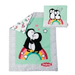 Puppenbettdecke Und Kissen - Pinguin -Trendiger Spielzeug-Discounter 234027 4001949010002 puppenbettdecke heless