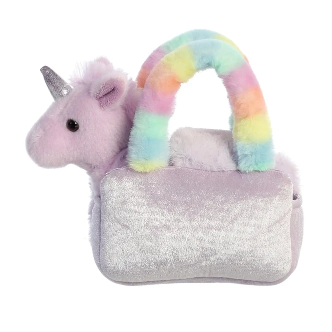 Aurora Plüsch Einhorn - Mit Tasche Rosa Und Regenbogenfarben 3 Aurora Plüsch Einhorn - Mit Tasche Rosa Und Regenbogenfarben – Bild 3
