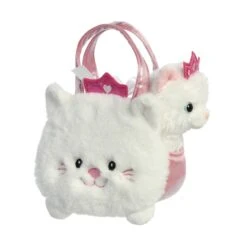 Aurora Plüsch Katze - Mit Tasche Weiß Und Pink