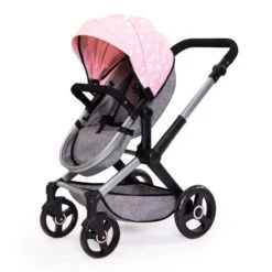 Kombi Puppenwagen Xeo - Rosa-Grau -Trendiger Spielzeug-Discounter 242138 4003336170306 ulba puppenwagen xeo rosa 02