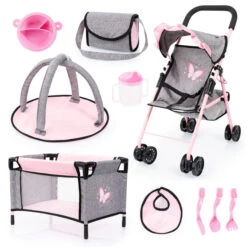 Puppenzubehör Set - Mit Buggy Und Reisebett -Trendiger Spielzeug-Discounter 242140 4003336412925 ulba buggyset reisebett 21533