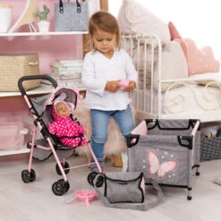Puppenzubehör Set - Mit Buggy Und Reisebett -Trendiger Spielzeug-Discounter 242140 4003336412925 ulba buggyset reisebett 21550