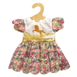 Puppen-Glitzerkleid - Einhorn Goldy - Größe 35 - 45 Cm -Trendiger Spielzeug-Discounter 242287 4001949022319 heless glitzerkleid einhorn goldy 01