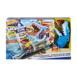 MATTEL Hot Wheels - City Hai-Attacke - Spielset -Trendiger Spielzeug-Discounter 242534 194735028979 mattel hai attacke spielset 06