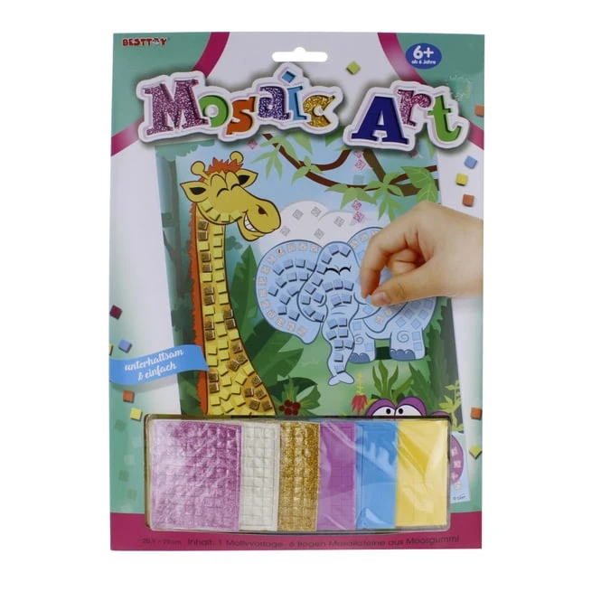 Besttoy - Glitzermosaik Bastelset - Dschungeltiere 1 Besttoy - Glitzermosaik Bastelset - Dschungeltiere