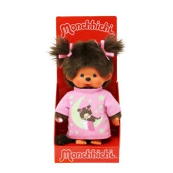 Monchhichi - Glow In The Dark - Girl - Ca. 20 Cm -Trendiger Spielzeug-Discounter 249094 4905610223732 Sekiguchi Monchhichi Glow in Dark Girl 01