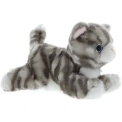 Besttoy - Plüsch-Katze - Grau - Liegend