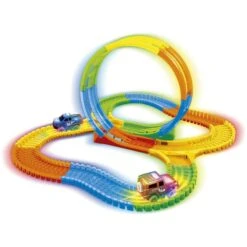 Rennbahn Zum Zusammenstecken - Glow In The Dark -Trendiger Spielzeug-Discounter 4016096366704 21185111