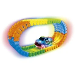 Rennbahn Zum Zusammenstecken - Glow In The Dark -Trendiger Spielzeug-Discounter 4016096366704 2118513