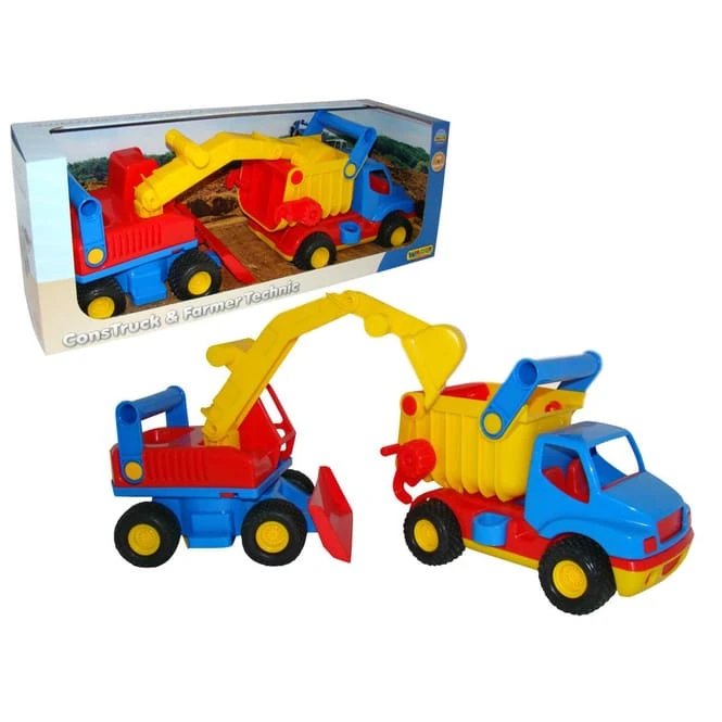 Wader ConsTruck Muldenkipper + Bagger 1 Wader ConsTruck Muldenkipper + Bagger