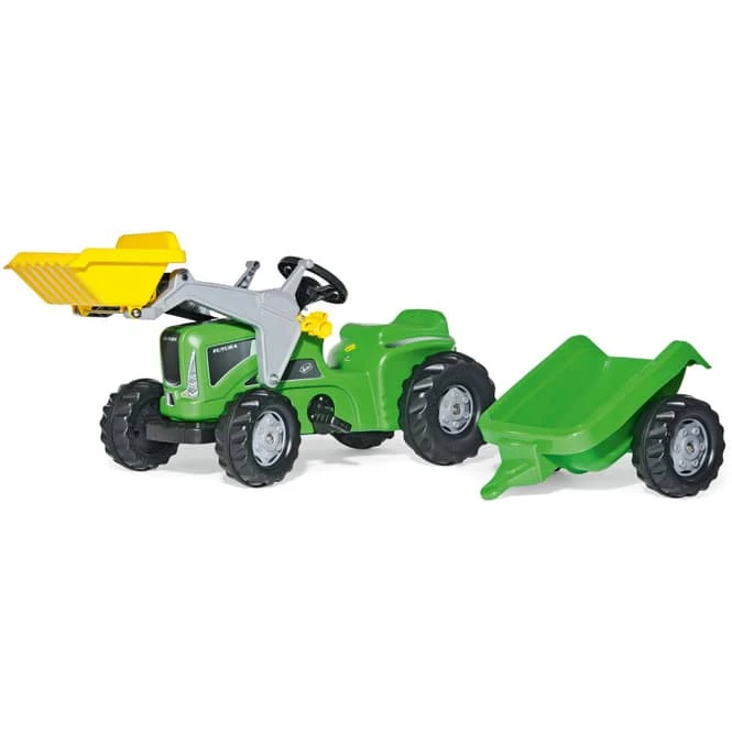 ROLLY TOYS Trettraktor Mit Anhänger Und Frontlader - RollyKiddy Futura 1 ROLLY TOYS Trettraktor Mit Anhänger Und Frontlader - RollyKiddy Futura