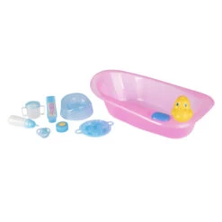 Puppenset - Badewanne Und Zubehör - 43 Cm - 1 Set -Trendiger Spielzeug-Discounter baderosa